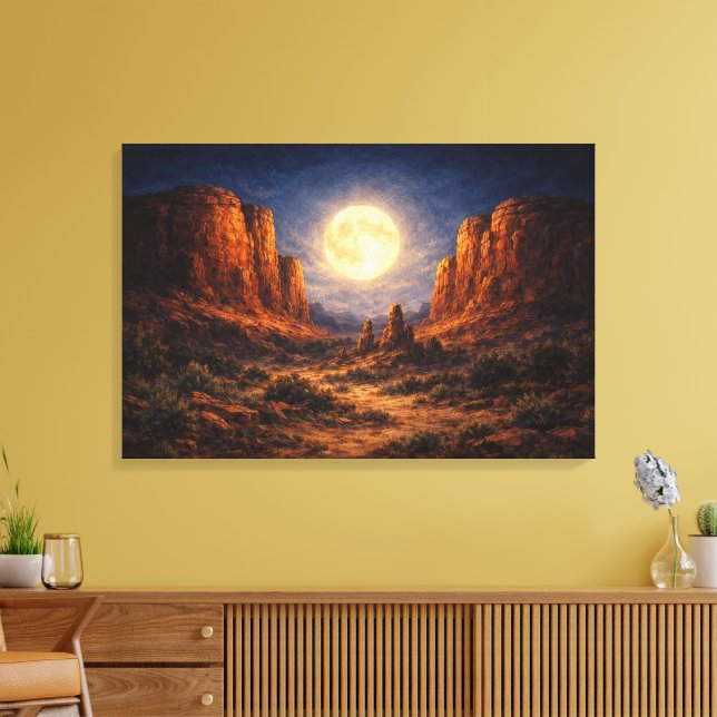 Impressão Em Tela Deserto à Meia-Noite: A Mesa Luminosa (Insitu(Sala de estar))