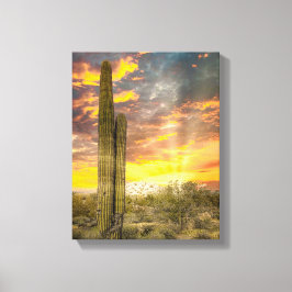 Impressão Em Tela Deserto de Arizona 2706 ao pôr do sol