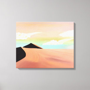 Impressão Em Tela Deserto do Sudoeste com Arte Minimalista de Dunas