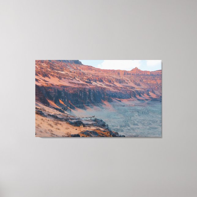 Impressão Em Tela Deserto Pintado (Frente)