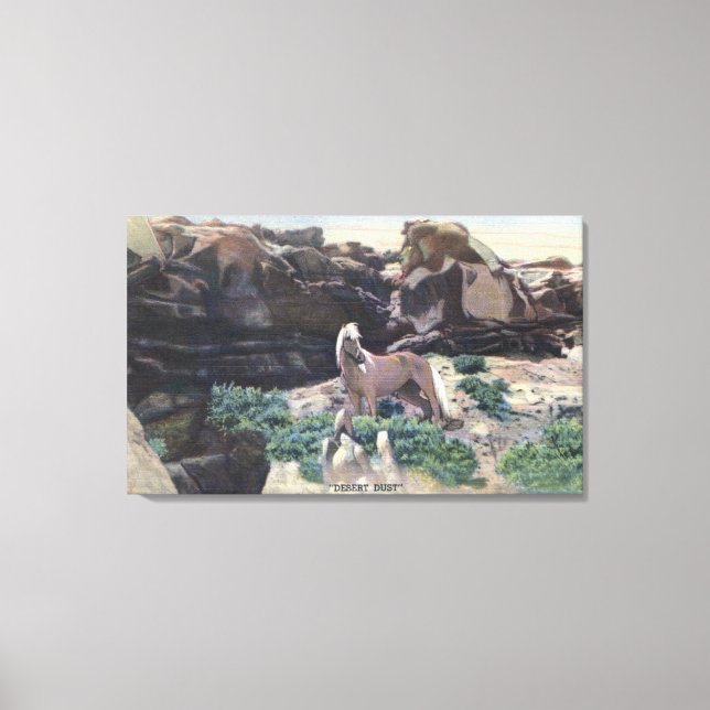 Impressão Em Tela Deserto Vermelho, WY - Palomino Selvagem - Stallio (Frente)