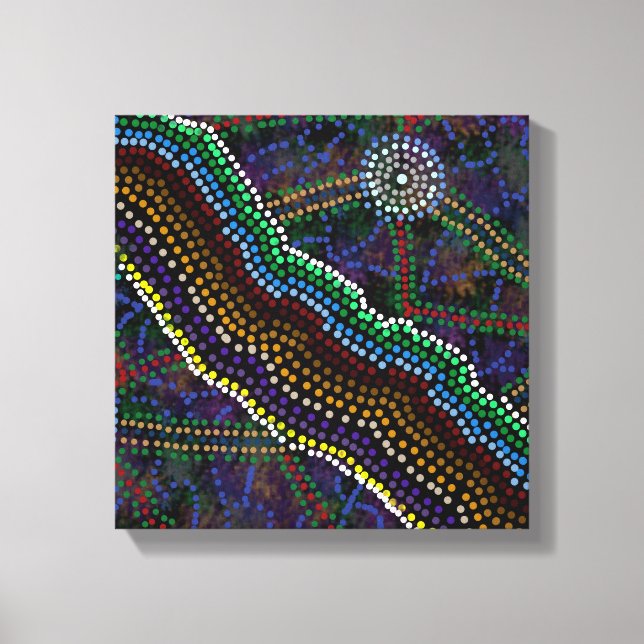 Impressão Em Tela Design aborígena australiano (Frente)