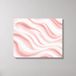 Impressão Em Tela Design Abstrato Creme Rosa