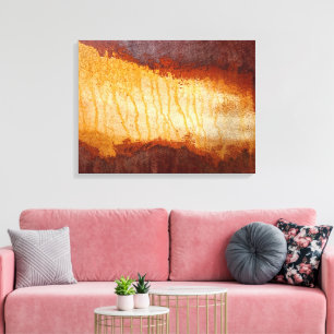 Impressão Em Tela Design Abstrato de Metal Corroído Enferrujado