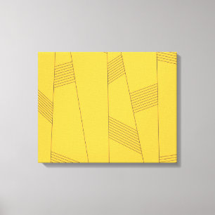 Impressão Em Tela Design abstrato simples, amarelo, moderno