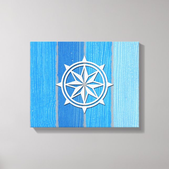 Impressão Em Tela Design com tema náutico (Frente)