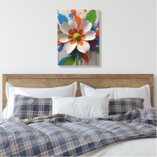 Impressão Em Tela Design de Arte Colorida de Parede Flor