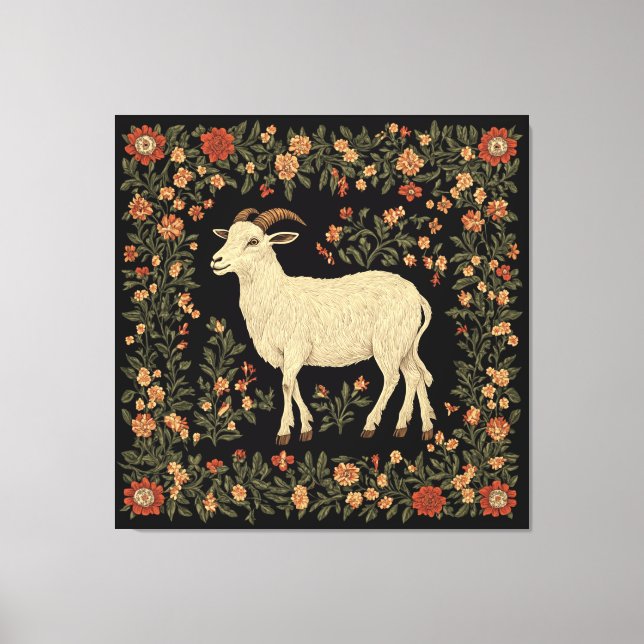 Impressão Em Tela Design de Arte Folar e Caprino Encantado (Frente)