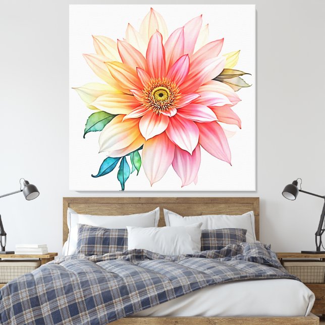 Impressão Em Tela Design de Bloom de Abstrato Petal Suave (Insitu(Quarto))