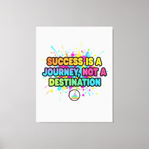 Impressão Em Tela Design de Citação Motivacional de Sucesso é uma Jo