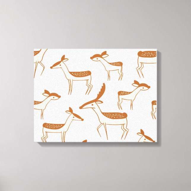 Impressão Em Tela Design de Deer - Cartão-postal de animais Poster (Frente)