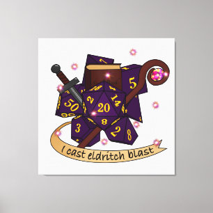 Impressão Em Tela Design de Dice de Warlock