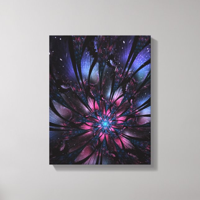 Impressão Em Tela design de flor fractal abstrato. (Frente)