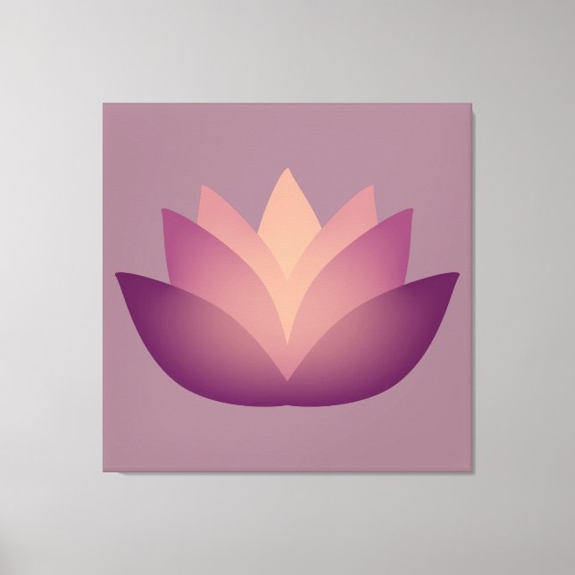 Impressão Em Tela Design de Flor Mauve Lotus (Frente)