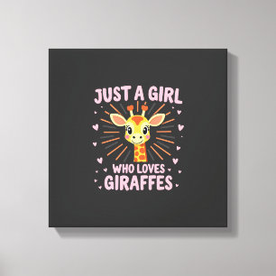 Impressão Em Tela Design de girafa engraçado para mulheres meninas S