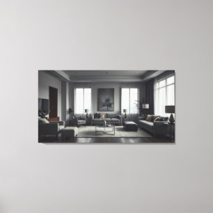 Impressão Em Tela Design de Interiores de Quarto Moderno