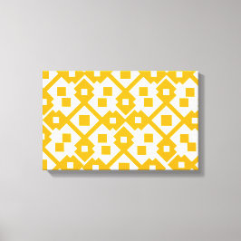 Impressão Em Tela Design de Jamdani amarelo