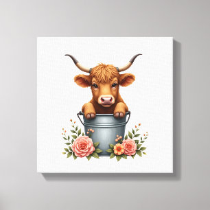 Impressão Em Tela Design de Mercado de Flores de Vaca das Terras Alt
