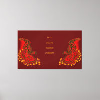 Design de ouro e vermelho do Dragão da China