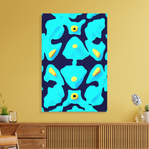 Impressão Em Tela Design de Padrão Floral Quântico