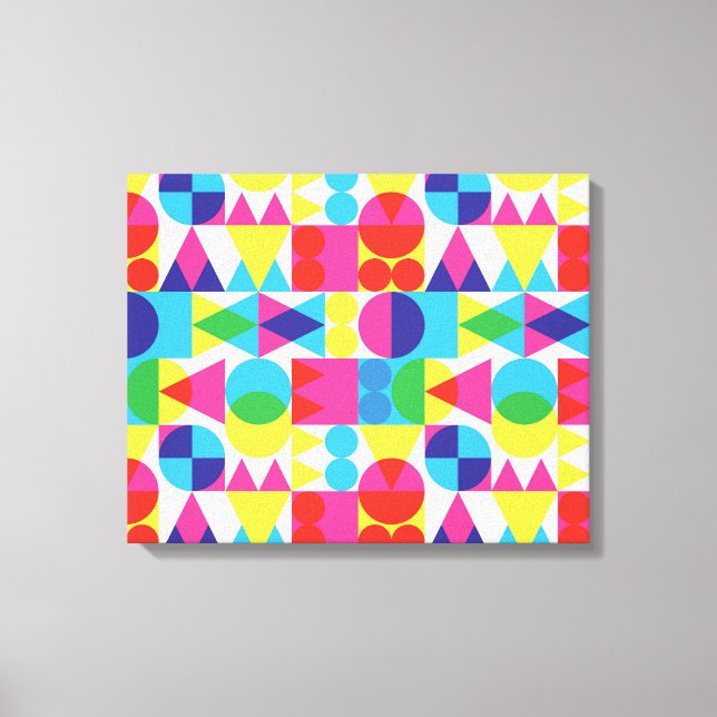 Impressão Em Tela design de padrão geométrico abstrato. (Frente)