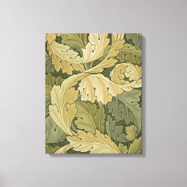 Impressão Em Tela Design de papel de parede com cores Acanthus/Woodl (Frente)