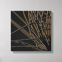 Design de savana Abstrato preto e Dourado