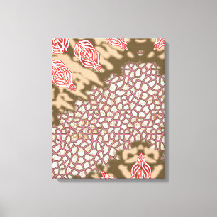 Impressão Em Tela Design de tecido de intricato com padrões florais