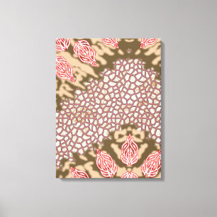 Impressão Em Tela Design de tecido de intricato com padrões florais