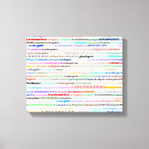 Impressão Em Tela Design de texto II de Los Angeles