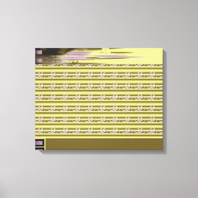 Impressão Em Tela design de um vaso com flores nele (Frente)