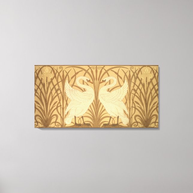 Impressão Em Tela Design de wallpaper Swan (Frente)