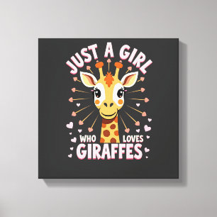 Impressão Em Tela Design Divertido de Girafa Para Mulheres Meninas S