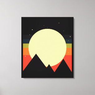 Impressão Em Tela Design do abstrato da montanha da lua