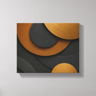 Impressão Em Tela Design do abstrato geométrico e preto de luxo e Do