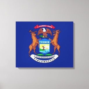 Impressão Em Tela Design do Estado do Michigan