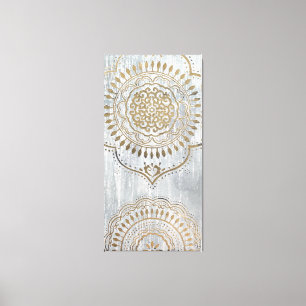 Impressão Em Tela Design Dourado de Mandala