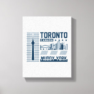 Impressão Em Tela Design Gráfico do Horizonte Urbano de Toronto Cana