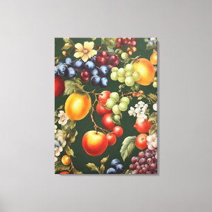 Impressão Em Tela Design italiano elegante com Frutas e flores