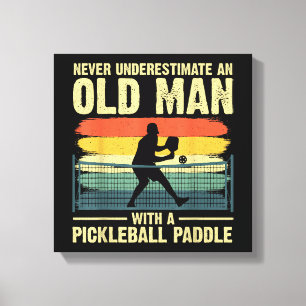 Impressão Em Tela Design Legal de Pickleball Para Homens Avô Pickleb