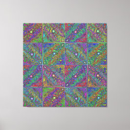 Impressão Em Tela design neon multicolorido abstrato