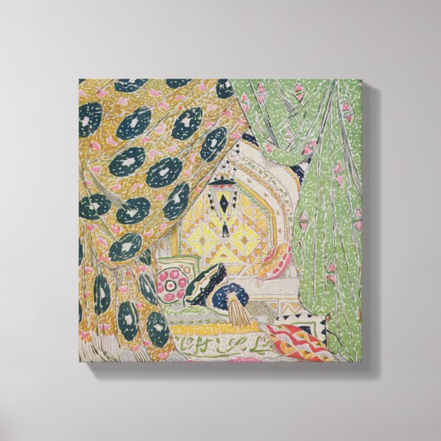 Impressão Em Tela Design Oriental Scenery (lito colorido) (Frente)