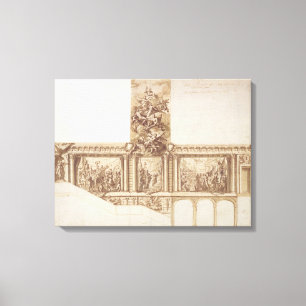 Impressão Em Tela Design para paredes do teto e escadaria (caneta,