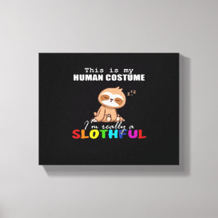 Impressão Em Tela Design Preguiçoso de Halloween, Este é meu Disfarc