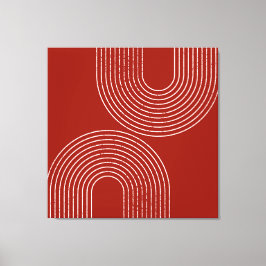 Impressão Em Tela Design Vermelho Moderno