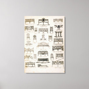 Impressão Em Tela Designs para assentos de jardim, de "Compendium of