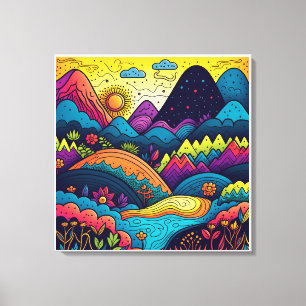 Impressão Em Tela Desorte Doméstico Abstrato Boho Natureza