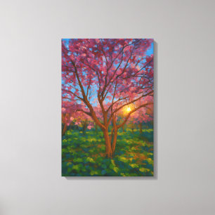 Impressão Em Tela Despertar primavera - Paisagem de Árvore em Sangue
