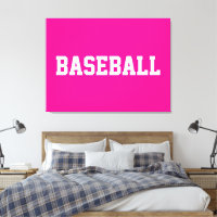 Desportivo Atletismo Branco BASEBALL Texto em Rosa