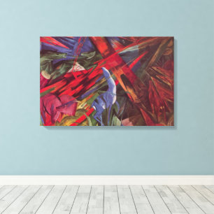 Impressão Em Tela Destinos Animais de Franz Marc, Arte Cubista Vinta